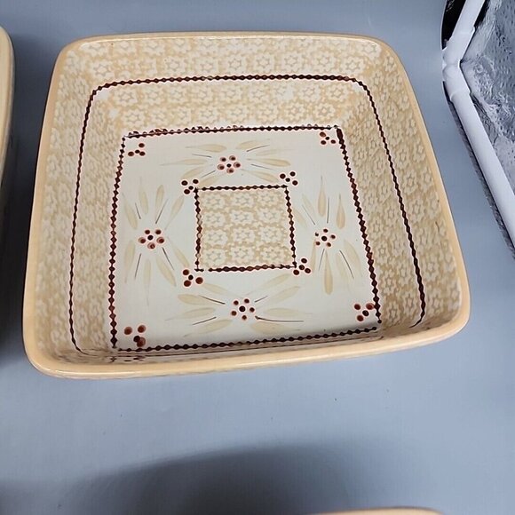 Temptations Old World Brown Set 2 Baking Dishes & 2 Bowls - Picture 5 of 11